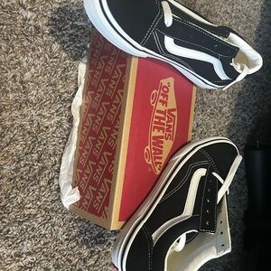 Vans Classic Black and White Skate Shoes